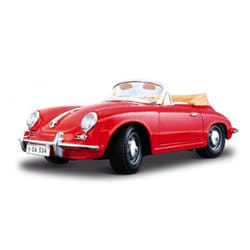 BBURAGO Porsche 356b Cabriolet Modèle de voiture de luxe Pré-assemblé 1:18