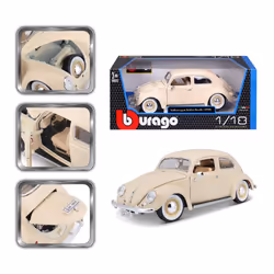 BBURAGO Volkswagen Käfer 1955 Modèle de voiture classique Pré-assemblé 1:18