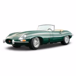 BBURAGO Jaguar E Type Cabrio, Modèle de voiture de sport, Pré-assemblé, 1:18, Jaguar E Type, Vert, Modèle réduit de véhicule ...