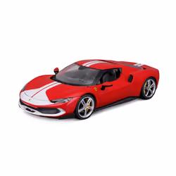 BBURAGO Ferrari 296 GTB, Modèle de voiture de sport, Pré-assemblé, 1:18, Ferrari 296 GTB Assetto Fiorano, Unisexe, Métal, Pla ...