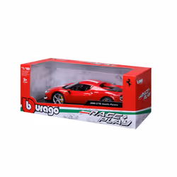 BBURAGO Ferrari 296 GTB Modèle de voiture de sport Pré-assemblé 1:18