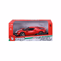 BBURAGO Ferrari 296 GTB Modèle de voiture de sport Pré-assemblé 1:18
