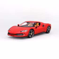 BBURAGO Ferrari 296 GTB 1:18, Modèle de voiture de sport, Pré-assemblé, 1:18, Ferrari 296 GTB, Unisexe, Métal, Plastique