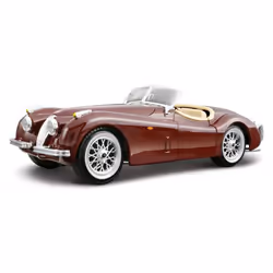 BBURAGO Jaguar Xk 120 Cabrio 1948, Modèle de roadster, Pré-assemblé, 1:24, Jaguar Xk 120 Cabrio, Rouge, Modèle réduit de véhi ...