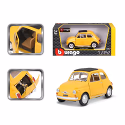 BBURAGO Fiat 500 F 1965 Modèle de voiture classique Pré-assemblé 1:24