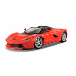 BBURAGO Laferrari Aperta, Voiture, Pré-assemblé, 1:24, Laferrari Aperta, Noir, Rouge, Modèle réduit de véhicule terrestre