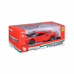BBURAGO Ferrari 488 Pista Modèle de voiture de sport Pré-assemblé 1:24