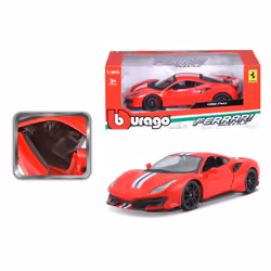 BBURAGO Ferrari 488 Pista Modèle de voiture de sport Pré-assemblé 1:24
