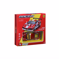 BBURAGO Ferrari 488 Challenge Modèle de voiture de sport Pré-assemblé 1:24