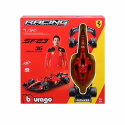 BBURAGO 1/24 KIT A MONTER RACING F1 SF 2023 - avec casque et stand Ferrari #Leclerc