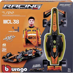 BBURAGO 1/24 KIT A MONTER RACING F1 SF 2024 - avec casque et stand McLaren MCL38 #Norris