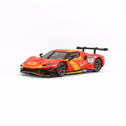 BBURAGO Ferrari 296 GT3, Modèle de voiture de sport, Pré-assemblé, 1:43, Ferrari Racing 296 GT3, Unisexe, Métal, Plastique