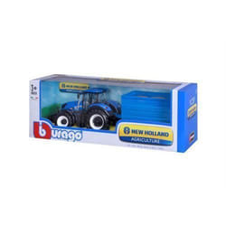 BBURAGO 1/32 COLLECTION FERME - Tracteur New Holland T7.315 avec remorque