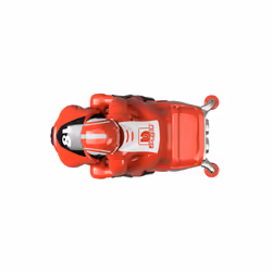 BB Junior - MOTO FIRST RC - Moto avec pilote et télécommande guidon - Course rouge
