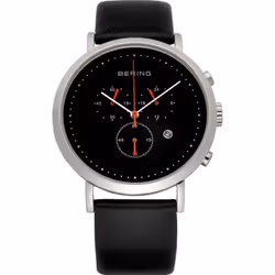 Montre BERING Classique 10540-402 - Extra Plate Chrono Homme - Acier - Verre saphir - Cuir