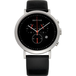Montre BERING Classique 10540-402 - Extra Plate Chrono Homme - Acier - Verre saphir - Cuir