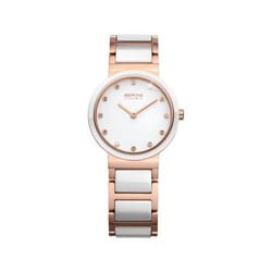 Montre Femme - BERING - 10729-766 - Quartz - Bracelet Or et Rose - Verre Saphir