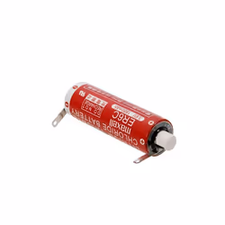Pile Lithium 3.6V 1.8Ah Li-SoCl2 MAXELL ER6C avec cosses à souder Pile protégée par une gaine thermo jaune MAXELL ER6C pour C ...