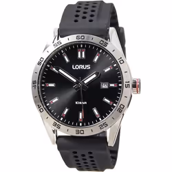 Montre - LORUS - RH965NX9 - Quartz - Acier inoxydable - Bracelet en silicone noir