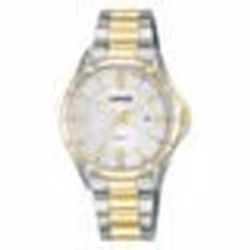 Montre - LORUS - Montre femme Lorus acier bicolore - Étanchéité 10 Atm - Cadran blanc - Style chic