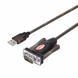 UNITEK Y-105, Noir, 1,5 m, USB Type-A, DB-9, Mâle, Mâle