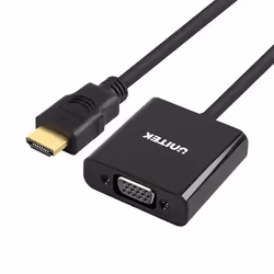 UNITEK Y-6333, HDMI, 3,5 mm, VGA, Noir