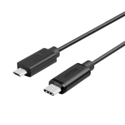 UNITEK Y-C473BK câble USB 1 m USB 2.0 USB C Micro-USB B Noir