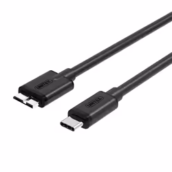 UNITEK Y-C475BK, 1 m, USB C, Micro-USB B, USB 3.2 Gen 1 (3.1 Gen 1), 5000 Mbit/s, Noir