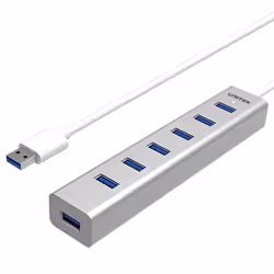 UNITEK Y-3090, USB 3.2 Gen 1 (3.1 Gen 1) Type-A, USB 3.2 Gen 1 (3.1 Gen 1) Type-A, 5000 Mbit/s, Argent, 5 V, 2 A