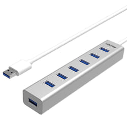 UNITEK Y-3090 hub & concentrateur USB 3.2 Gen 1 (3.1 Gen 1) Type-A 5000 Mbit/s Argent