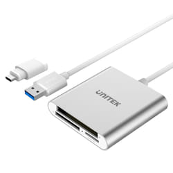 UNITEK Y-9313D lecteur de carte mémoire USB 3.2 Gen 1 (3.1 Gen 1) Type-A Argent
