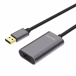 UNITEK Y-271, 5 m, USB A, USB A, USB 2.0, Gris