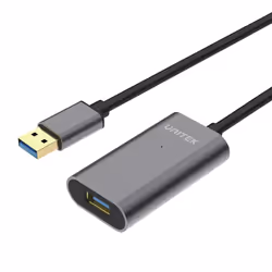 UNITEK Y-3004, 5 m, USB A, USB A, USB 3.2 Gen 1 (3.1 Gen 1), 5000 Mbit/s, Gris