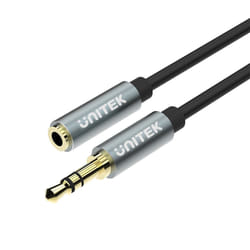 UNITEK Y-C932ABK câble audio 1 m 3,5mm Noir, Gris