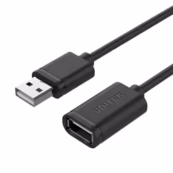 UNITEK Y-C417GBK, 3 m, USB A, USB A, USB 2.0, 480 Mbit/s, Noir