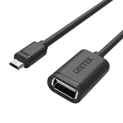 UNITEK Y-C438GBK câble USB 0,2 m USB 2.0 Micro-USB B USB A Noir