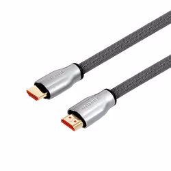 UNITEK Y-C138RGY, 2 m, HDMI Type A (Standard), HDMI Type A (Standard), Compatibilité 3D, Argent, Zinc