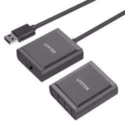UNITEK Y-2516, USB 2.0, RJ-45, USB 2.0, 480 Mbit/s, Noir, 5 V, 1 A