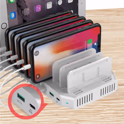 UNITEK Y-2190 Organiseur de station de chargement Autonome Blanc - Vue supplémentaire 4