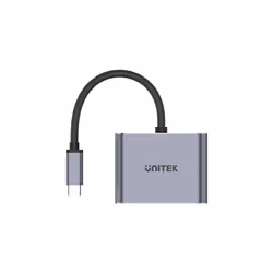 UNITEK D1049A station d'accueil USB 2.0 Type-C Argent