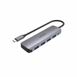 UNITEK P5+, USB 3.2 Gen 1 (3.1 Gen 1) Type-A, 5000 Mbit/s, Gris, Aluminium, 10 W, 0,205 m