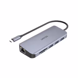 UNITEK D1026B, USB 3.2 Gen 1 (3.1 Gen 1) Type-C, Gris, MicroSD (TransFlash), SD, HDMI, RJ-45, USB 3.2 Gen 1 (3.1 Gen 1) Type- ...