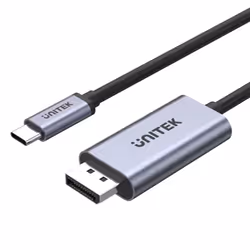 UNITEK V1409A, USB-C, DisplayPort, 2 m, Noir, Gris