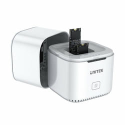 UNITEK SyncStation Marshmallow M.2 USB 3.2 Gen 2 (3.1 Gen 2) Type-C Blanc