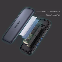 UNITEK uHUB H6 USB Type-C 10000 Mbit/s Gris - Vue supplémentaire 6