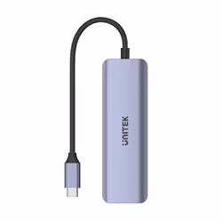 UNITEK uHUB Q4 USB 3.2 Gen 1 (3.1 Gen 1) Type-C 5000 Mbit/s Gris