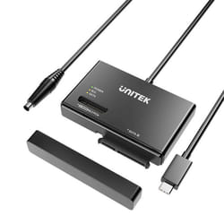 Adaptateur USB 3.1 - UNITEK - Type C vers SATA/NVMe M.2 - 10 Gbit/s - SSD/HDD compatible - Noir