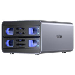 UNITEK Boitier de disque dur externe vide pour disques 2.5/3.5 RAID 2 baies USB 3.2 10Gbps