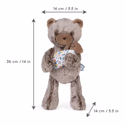 Kaloo Linoo - Peluche Papa Ours Oscar - Brun - 36cm, Garçon/Fille, Chine, 220 mm, 160 mm, 280 mm