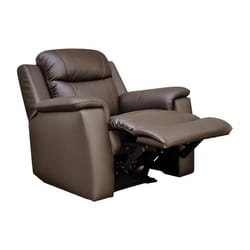 Fauteuil relax EVASION en cuir - chocolat - VENTE-UNIQUE - Relaxation - 1 place